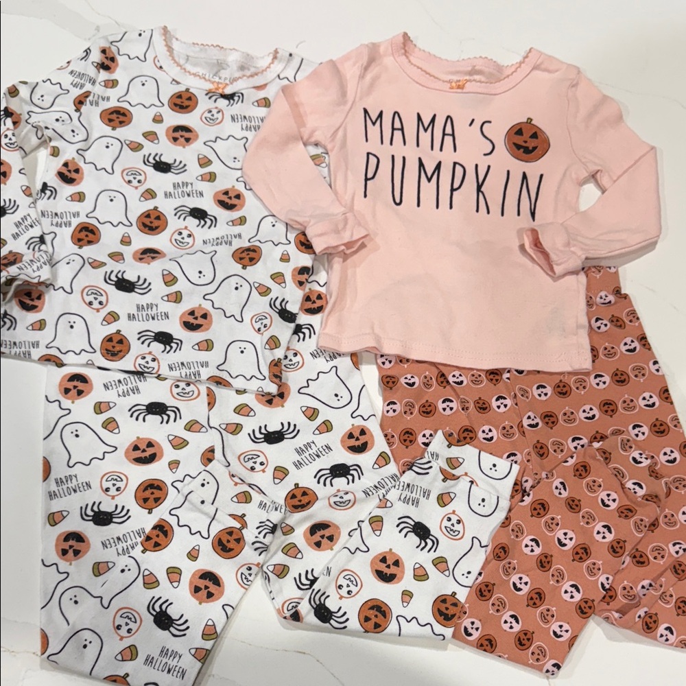 Chickpea Kids Girls Halloween Kids Pajamas 2 Sets